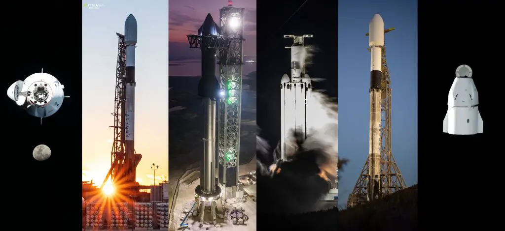 SpaceX flexes might with simultaneous Starship, Falcon 9, Falcon Heavy ...